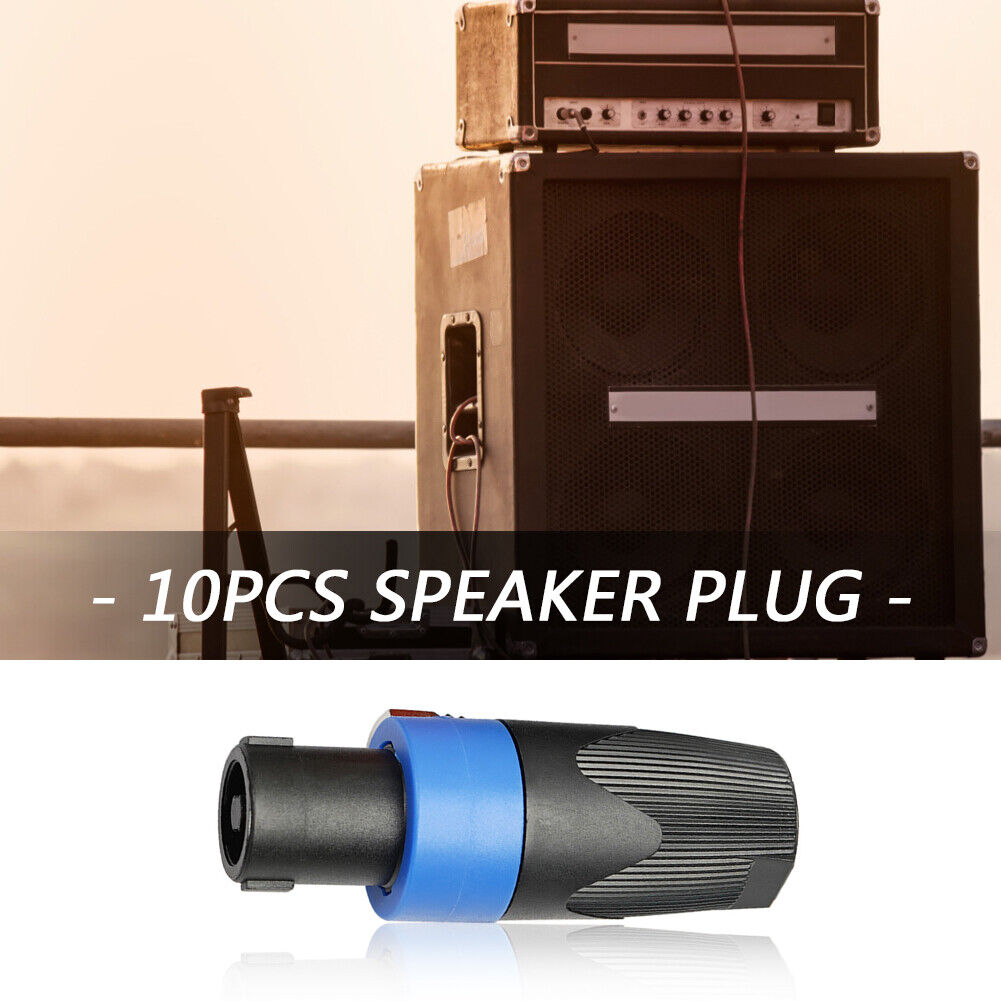 10x 4 Pole Audio Speaker Plugs Twist Lock Connectors for Neutrik NL4FC