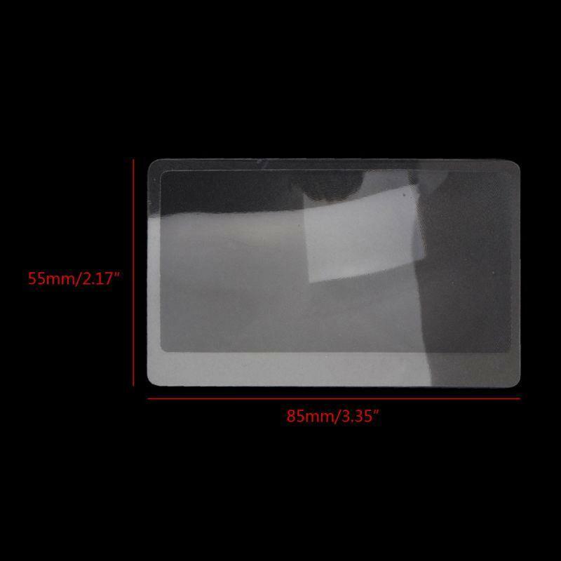 50Pcs 3X Pocket Wallet Credit Card Size Fresnel Lens Fire Starter and Magnifier