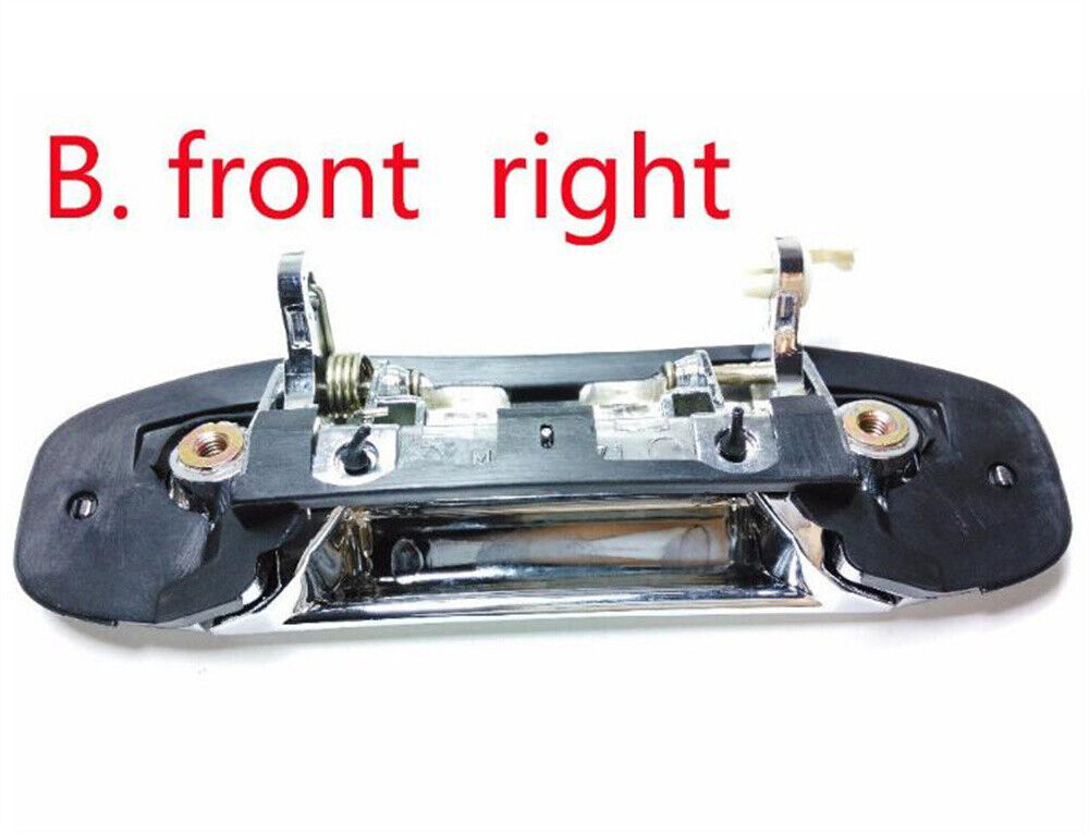 Chrome Outer Door Handle w/ Clip Set For Mitsubishi Pajero NH NK NJ NL 1991~2000