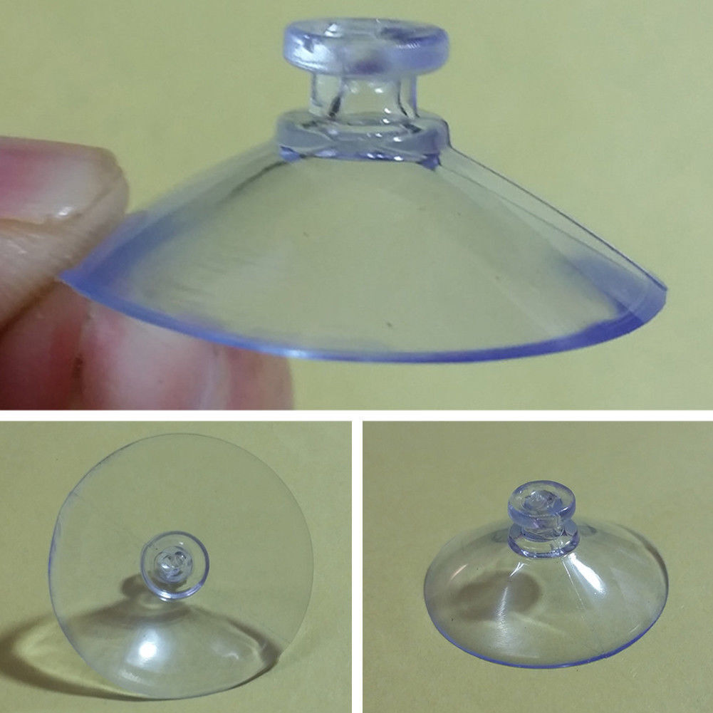 50 x 30mm Suction Cups/Pads Window Glass Suckers Clear Plastic Wide Range