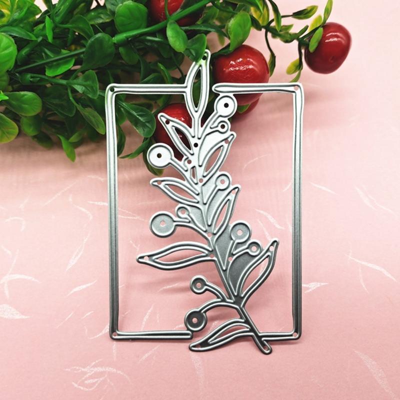 Tree Metal Die Cuts Plants Lace Border Carbon Steel Cutting Dies for Crafts