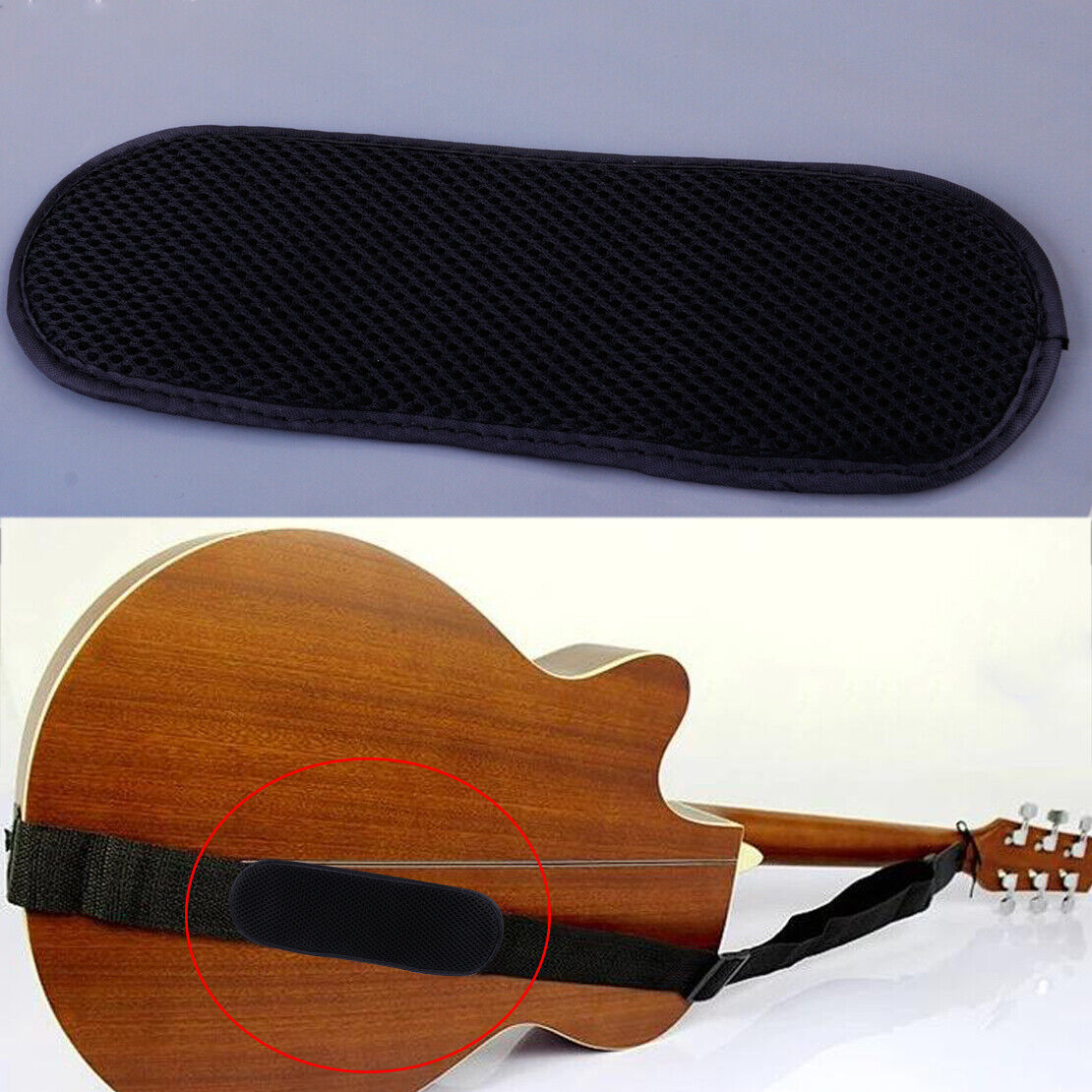 7x22cm Electric Guitar Strap Shoulder Pad Comfort Padded Protect Bass Li