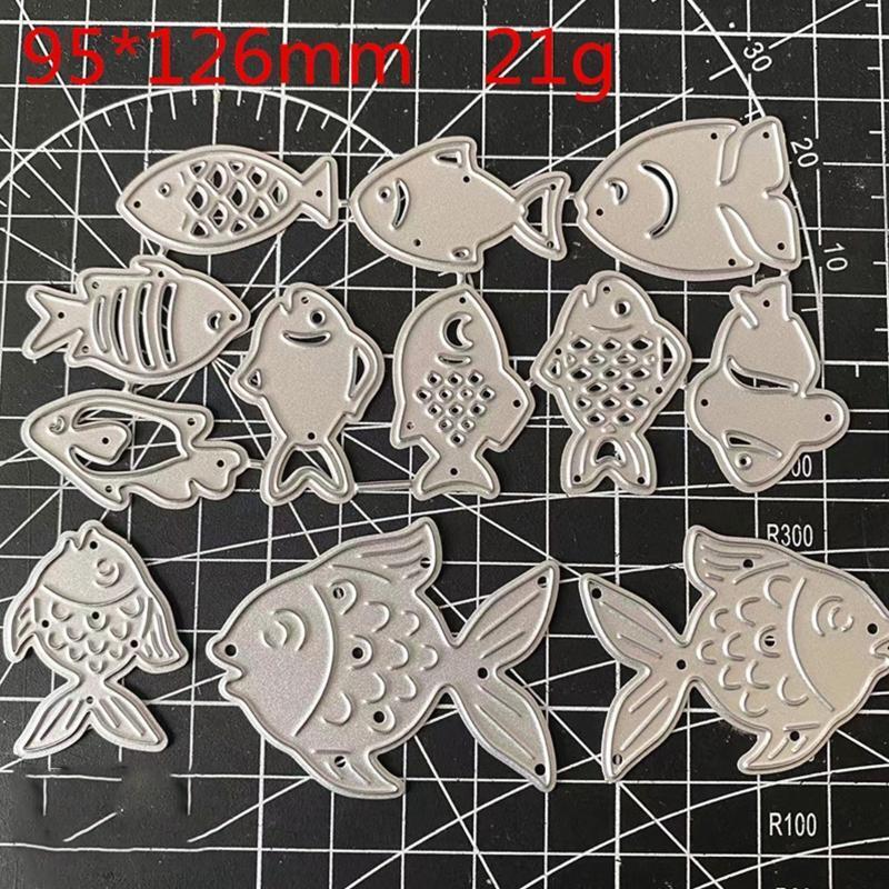 Cartoon Fish Metal Cutting Dies Stencil DIY Scrapbook Album Paper Card Template