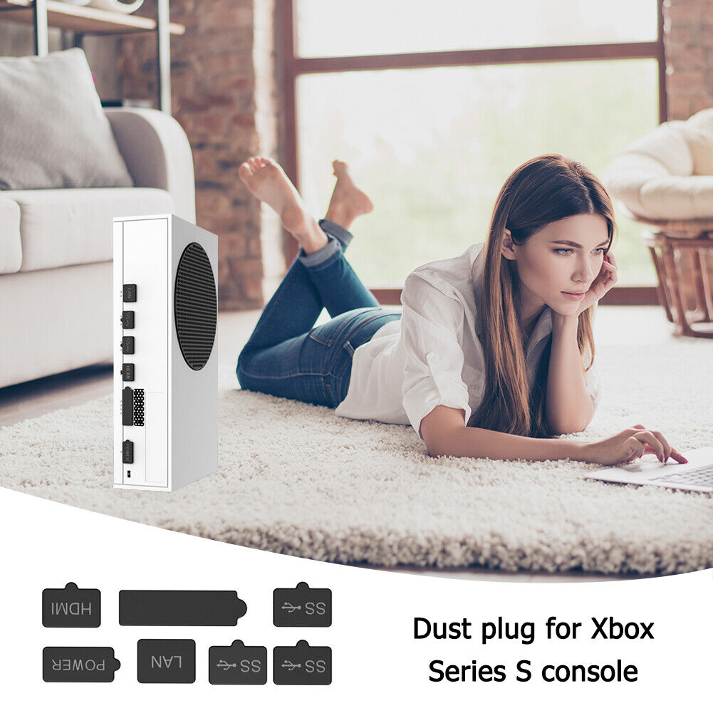 11pcs Game Console Dust Cover Plug Net Dustproof Suit Kit for Xbox Series S