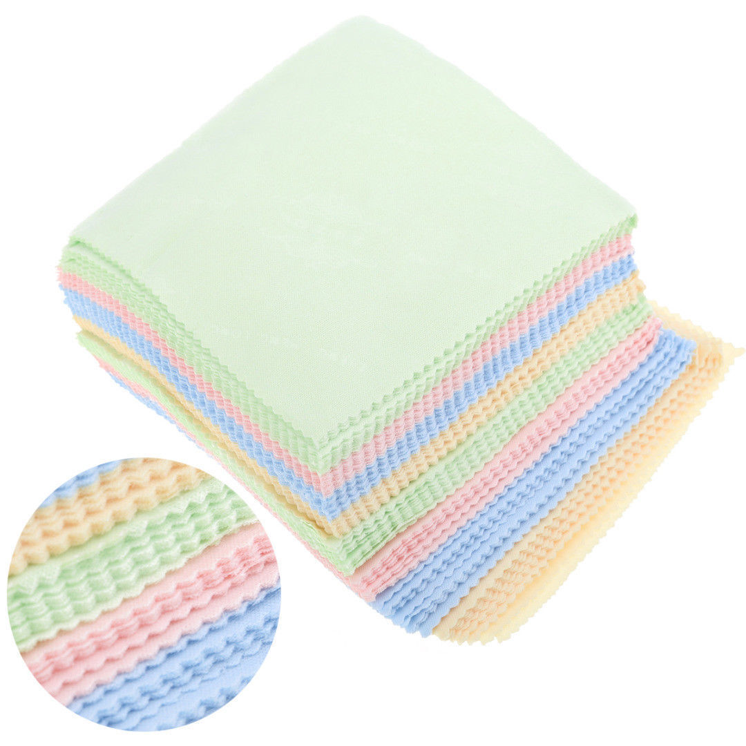 10pcs Microfiber Square Clean Cleaning Cloth For Phone Screen Lens Eye Glasses