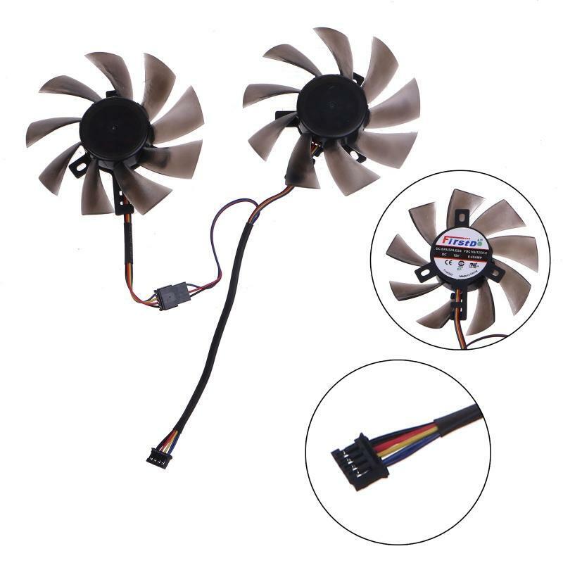 2PCS 85mm FDC10U12S9-C 4Pin Dual Cooler Fan Replace For Sapphire R9 270X 280X