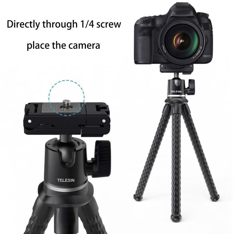 Flexible Phone Tripod for Smartphone DSLR Action Cameras 360° Rotation Ball Head