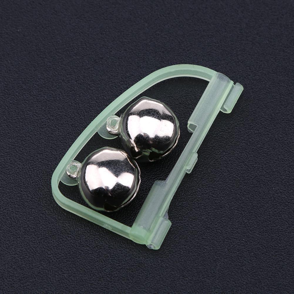 10pcs Fluorescent Fishing Rod Tip Clip Twin Bell Alert Ring Fishing Tackle