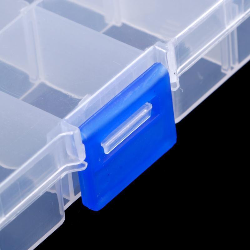 Fishing Lures Hook Bait Plastic Storage Box Adjustable Case Tackle Accessory New