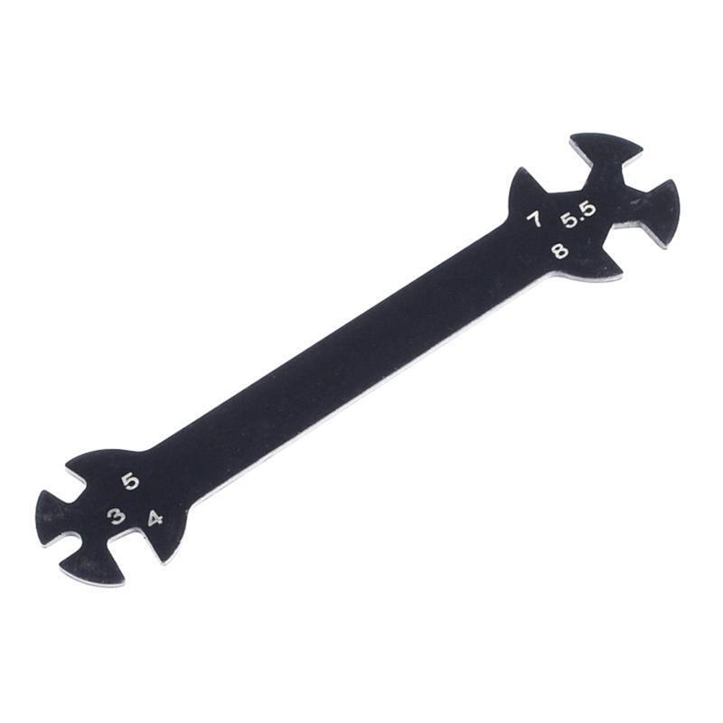 Versatility Wrench Multipurpose 6 in 1 RC Wrench Tool 3/4/5/5.5/7/8MM with Nuts