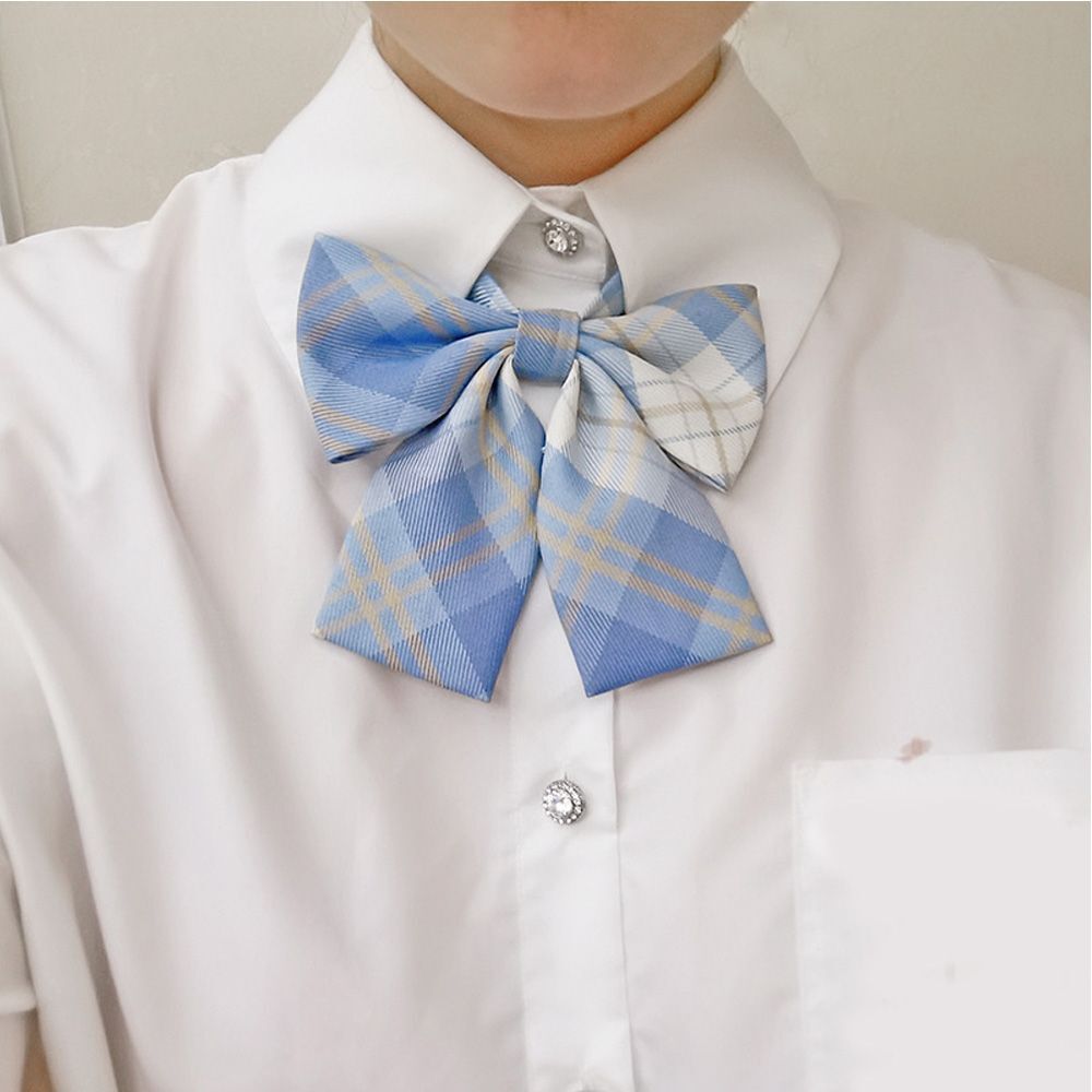 Lovely School Uniform Checkered JK Japanese Collar Bow Bow Tie Sailor Style