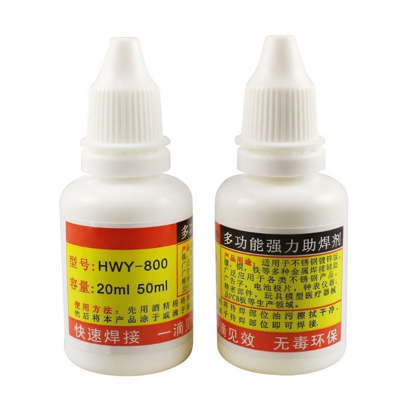 No-Clean Flux Powerful Rosin Soldering Agent 20ml for White Steel Plate Iron