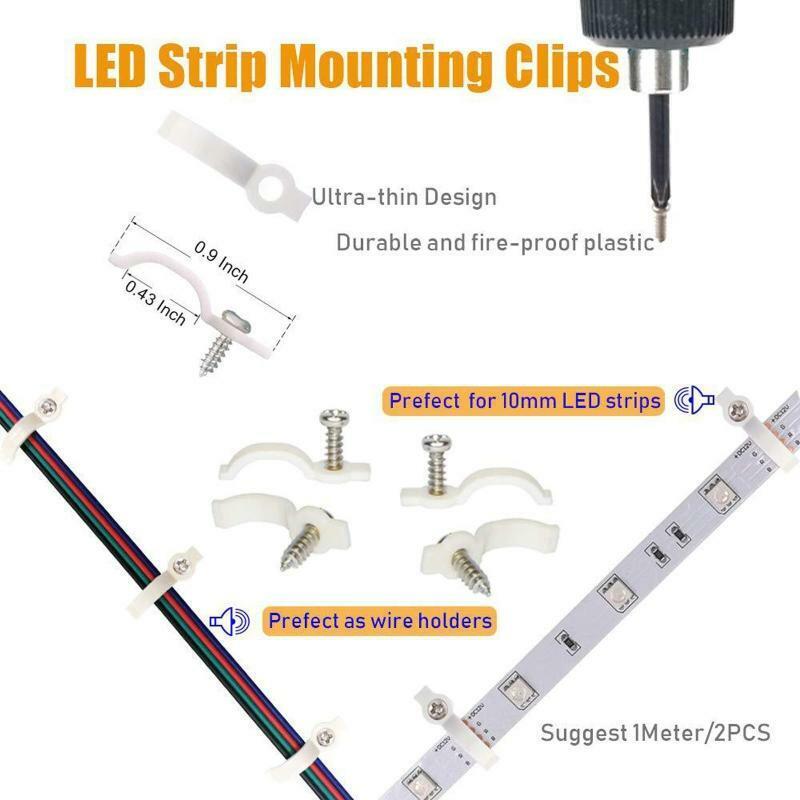 47 Pcs 4 Pin T&L Shape Led Connectors Kits RGB LED Strip Light Accessories