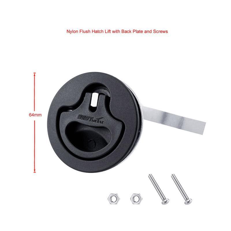 Round Flush Pull Slam Latch for RV Boat Marine Deck Hatches Lift Pull Handle