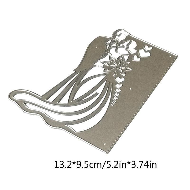 Valentine's Day Bride Groom Metal Cutting Dies Stencil DIY Scrapbook Album Card