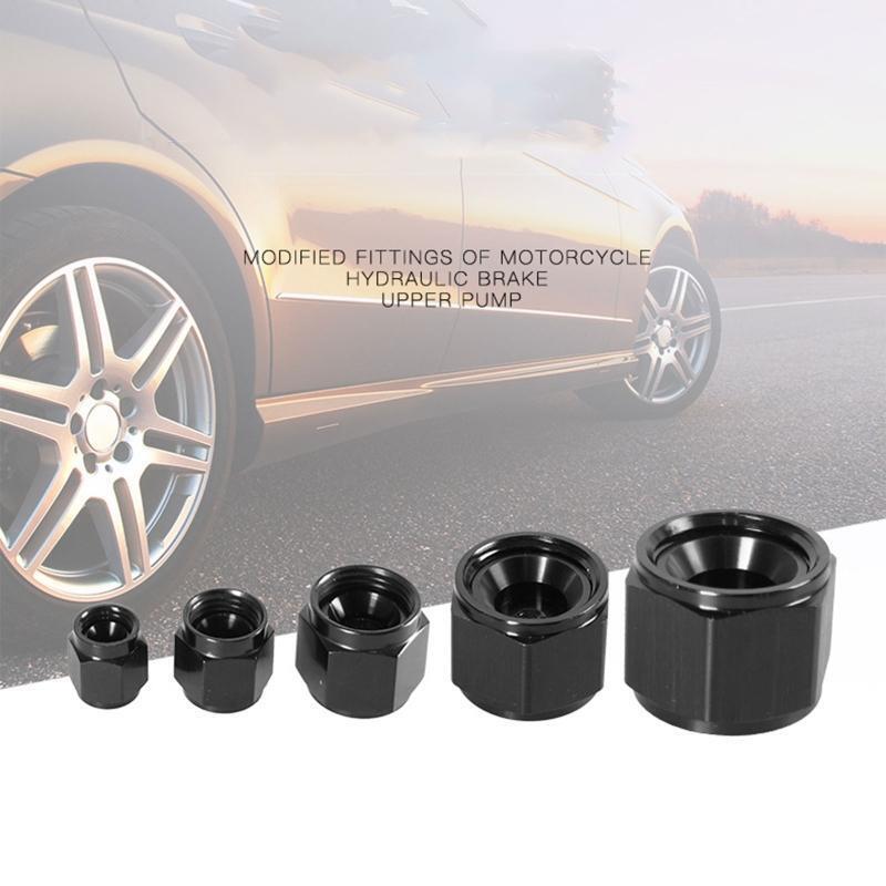 5Pcs Female AN Flare Fitting Cap AN4/AN6/AN8/AN10/AN12 Block Off Black Aluminum