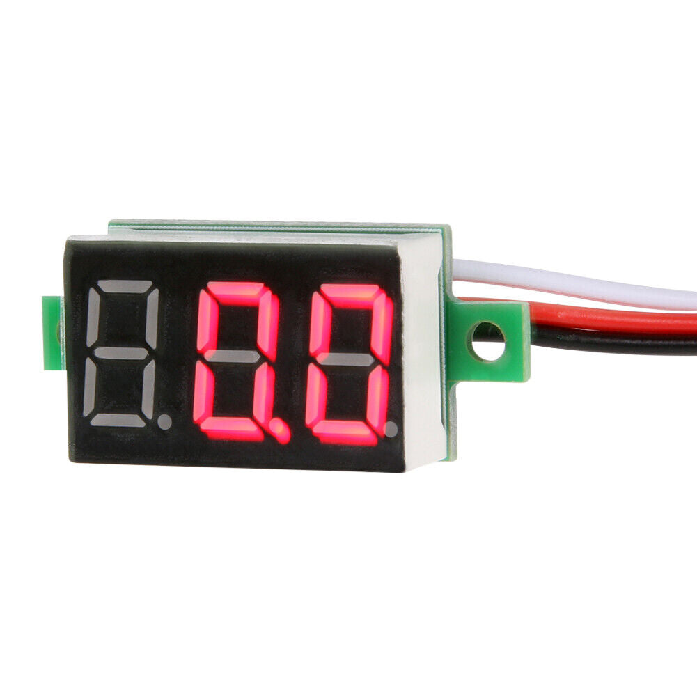 0.36inch LED Digital Voltmeter DC0-100V Three Line Volt Meter(Red)