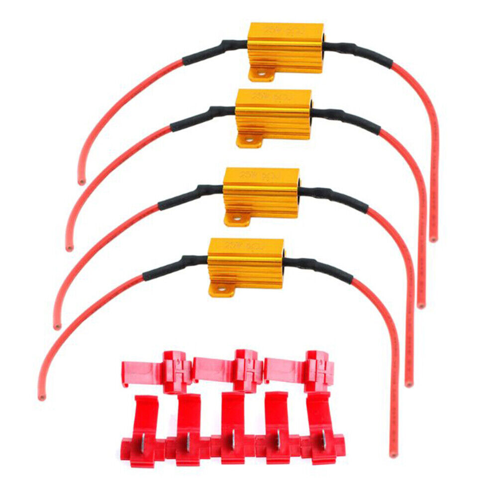 2pcs 25W 6ohm LED Car Light Resistance Load Resistors for Turn Signal Lamp