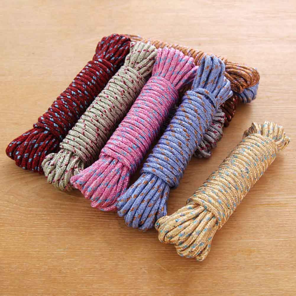 10m Nylon Laundry Hanging Rope Anti Slip Windproof Indoor Home Clothesline