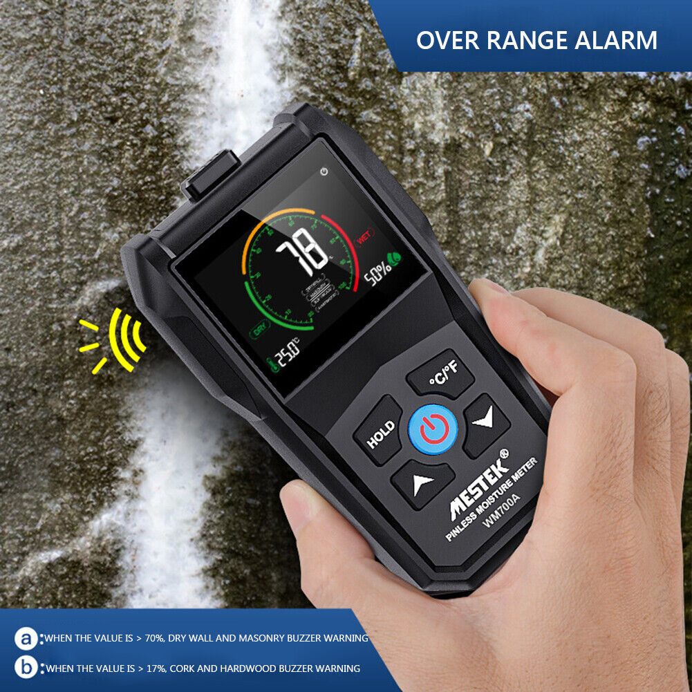 Timber Damp Detector Hygrometer Digital Display Wood Moisture Meter Tester