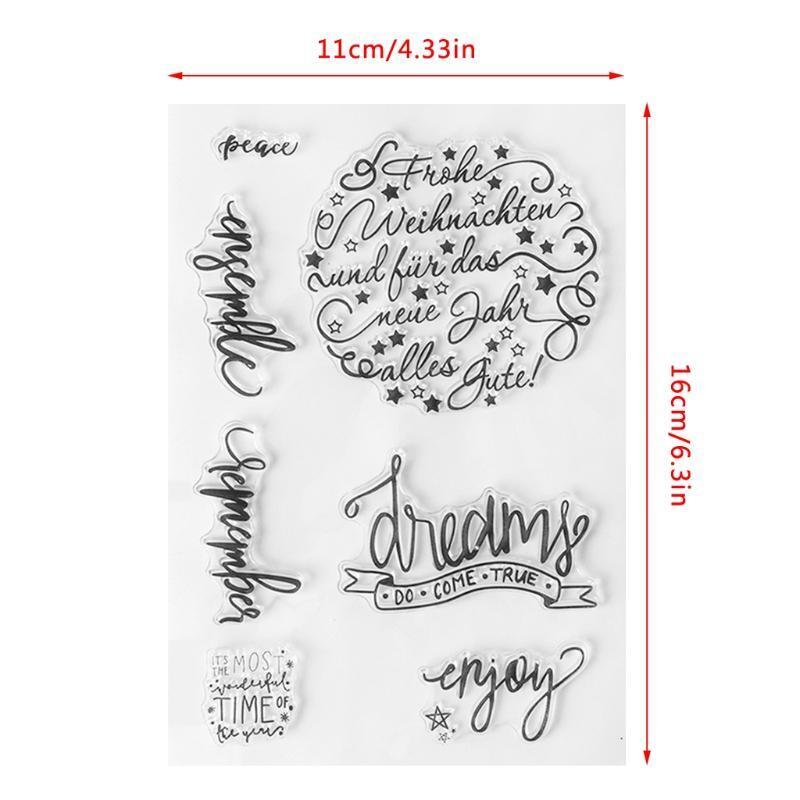 Wishes Clear Stamp Silicone Seal Sheet DIY Photo Scrapbook Craft Card Album S37