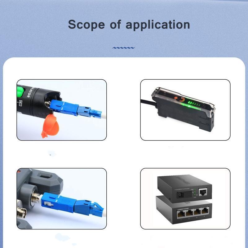 SC to LC Female Fiber Optic Adapter for Optical Fiber Connection Transmission