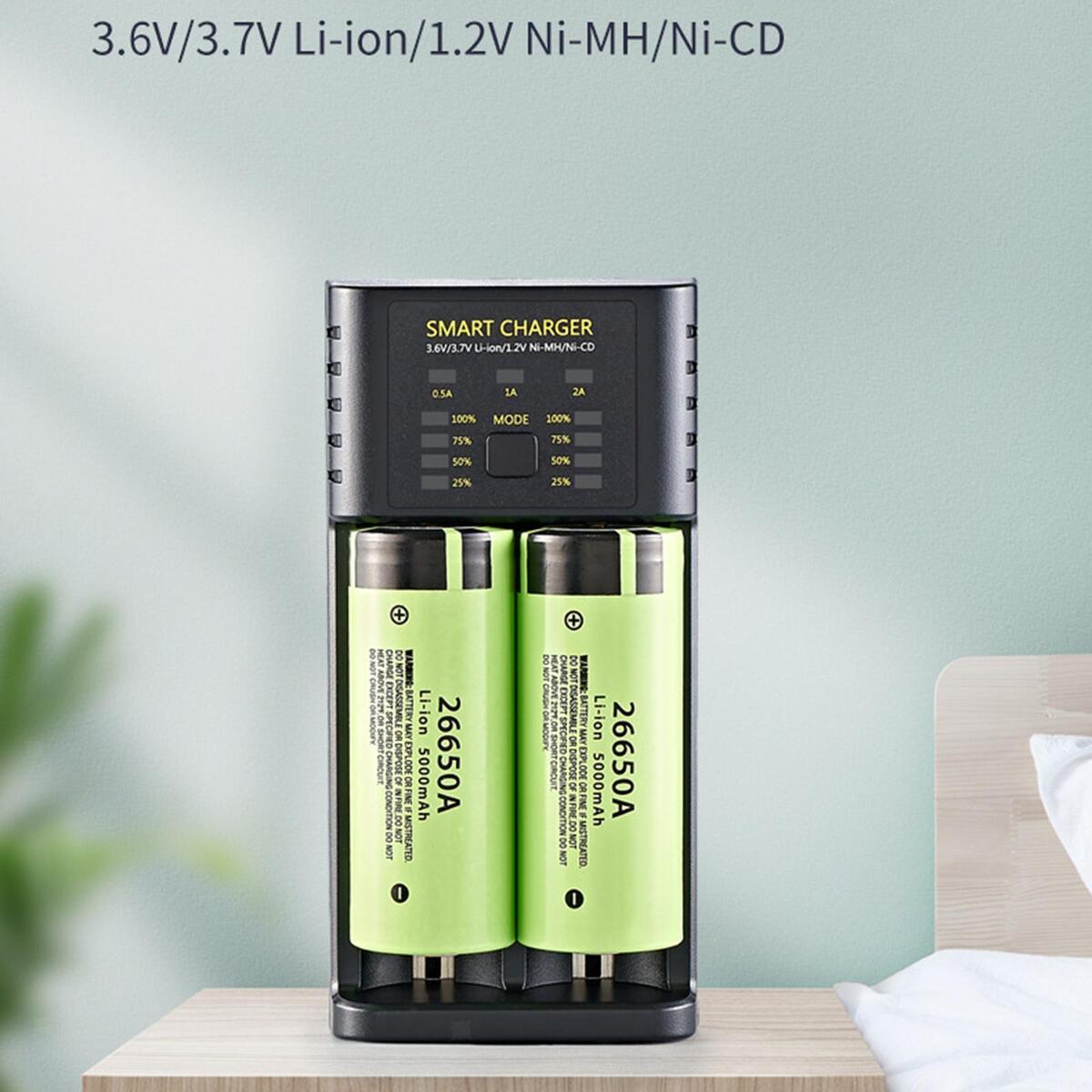Dual Slot Intelligent Battery Charger Universal for Li-Ion/Imr AA/AAA 10400