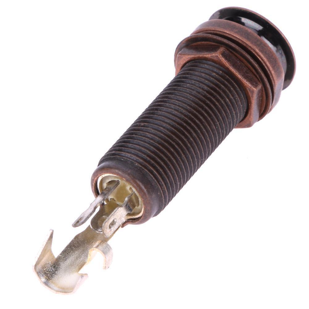 1pc Bronze Copper End Pin Output Jack For Acoustic Electric Guitar Bass