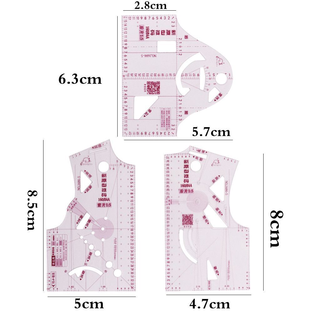 Tools Sewing Ruler Clothing Design Ruler Measuring Ruler Quilting Template Kit
