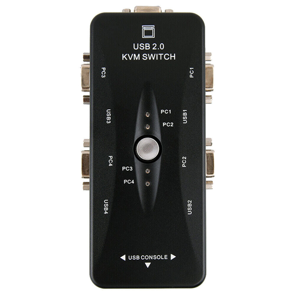 HW1702 Four Ports USB KVM Switch Box 4 in 1 Out 4K 1080P VGA Splitter
