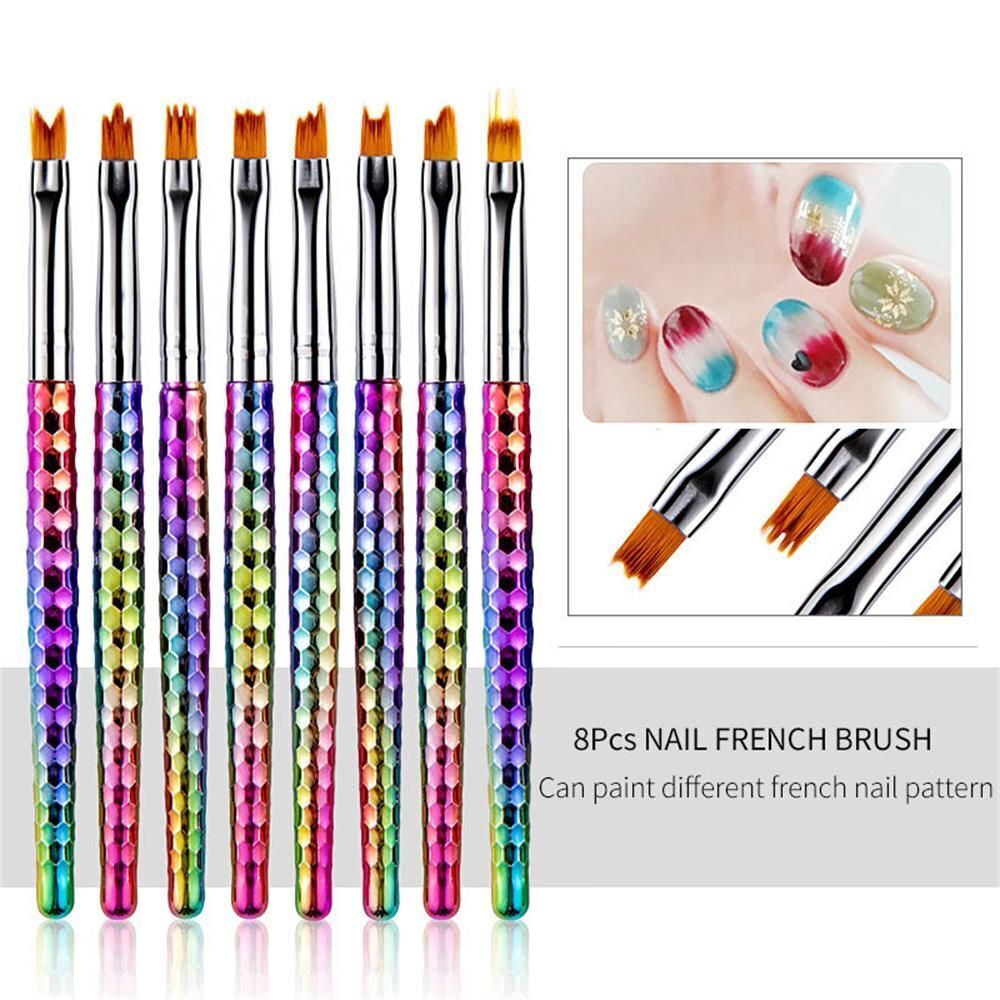Flower Drawing Pen Acrylic Nail Art Brush UV Gel Nail Painting Brush Set
