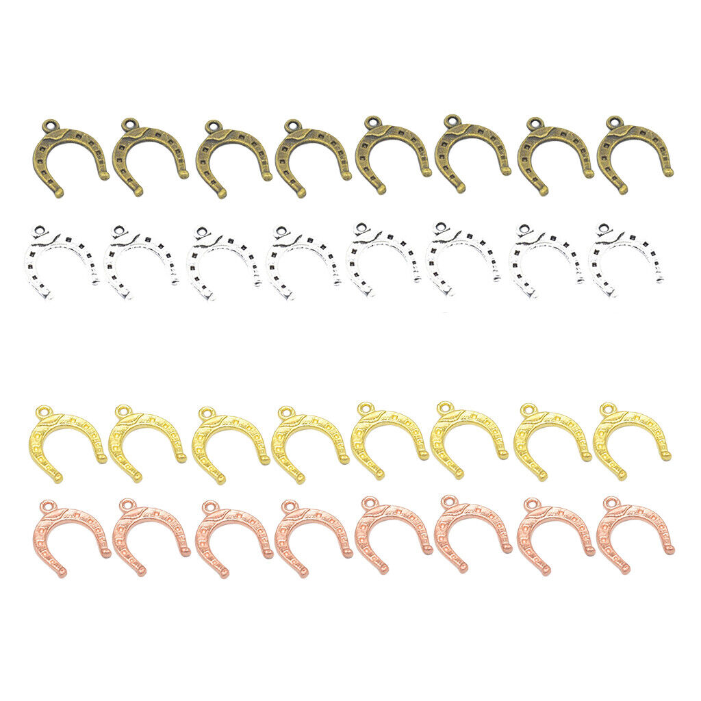 40 Pieces 4    Shape Charms Pendants for Jewelry Making