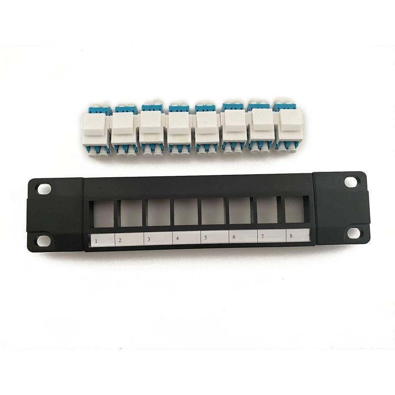 8-Port LC Shielded Patch Panel 10G Ready Plastic Housing Color-Coded Labeling