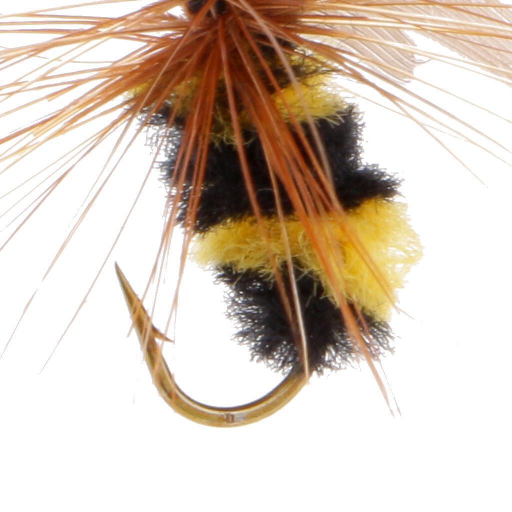10 pcs/lot Fly Fishing Flies Bumble Bee Fly Fishing Bass Trout Insect Lure