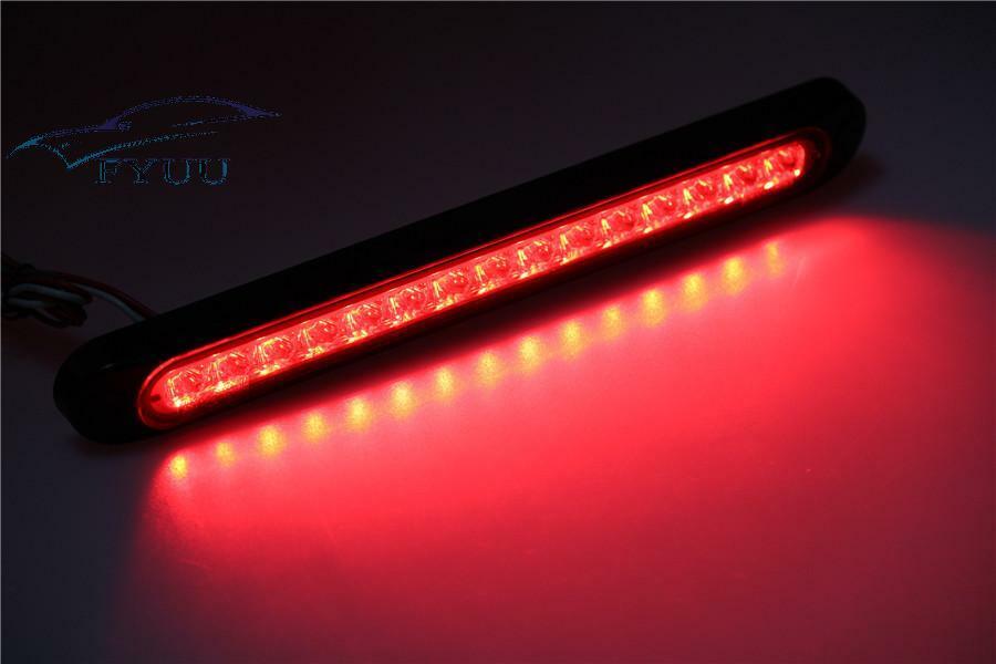 250 x 27.5 x 16mm LED Car Tail Brake Light Trailer Truck Stop Red Bar Light