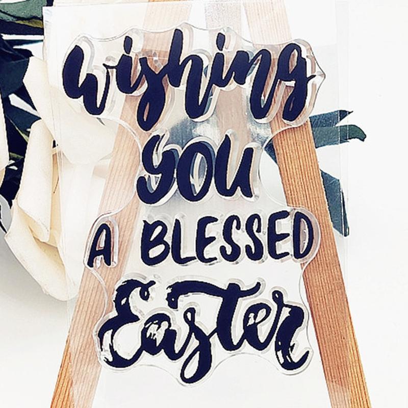 Wishing You a Blessed Easter Silicone Clear Stamp DIY Seal Scrapbook Embossing