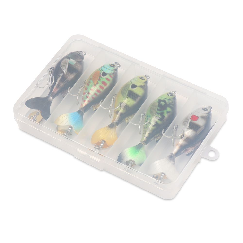 Segment Soft Rotating Tail VMC Hooks Fish Bait Rotate Tail Fishing Lure Popper