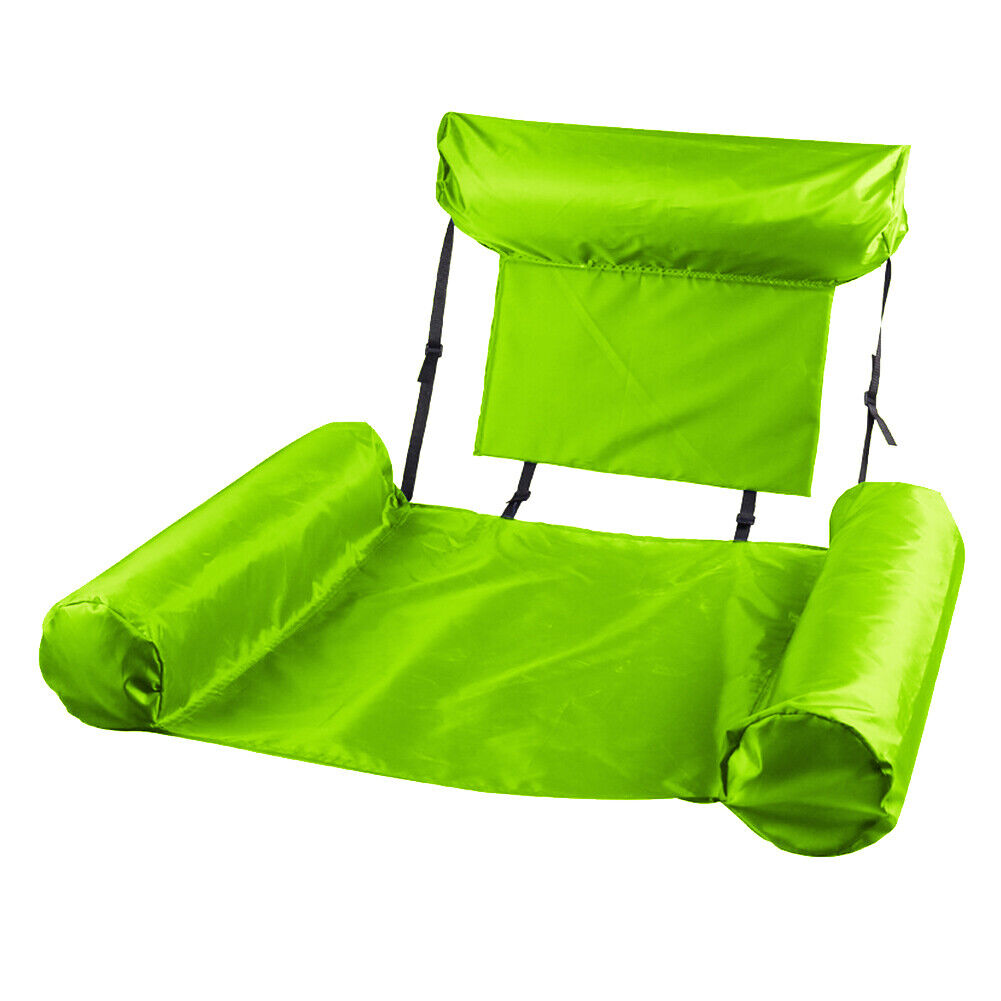 Floating Row Swimming Pool Inflatable Foldable Water Hammock Bed (Green)