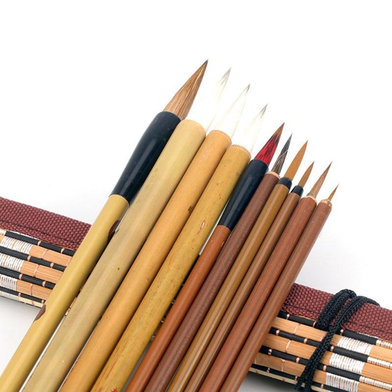 Chinese Calligraphy Brushes with Brush Holder Watercolor Brush Pro Artist Set