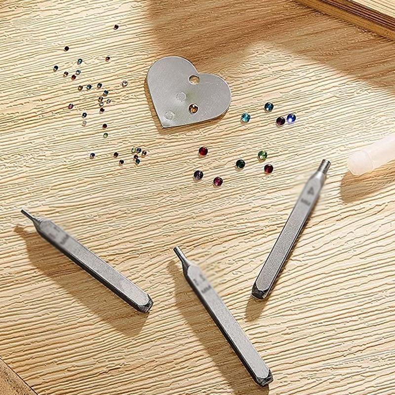3 Jewelry Metal Stamping Tool 1500 Multi-color Rhinestones Crystals Decor