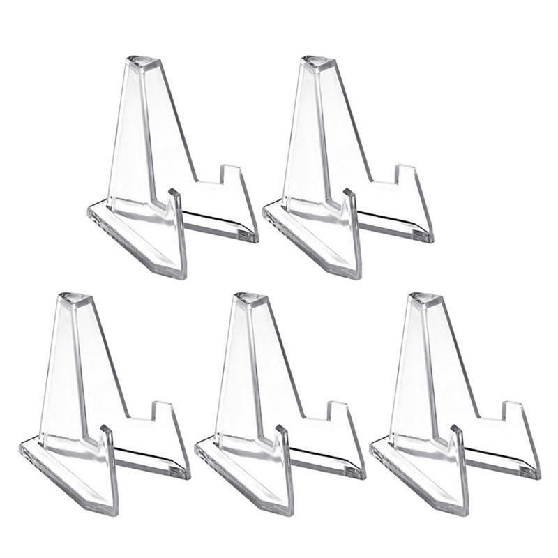 5pcs Acrylic Stands Mini Coin Display Stand Easel Holder Rack Shelf for Medals