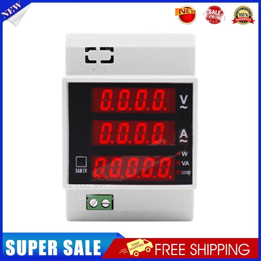 Din Rail Ammeter Voltmeter Volt Amp Meter LED Display Power Energy Meter