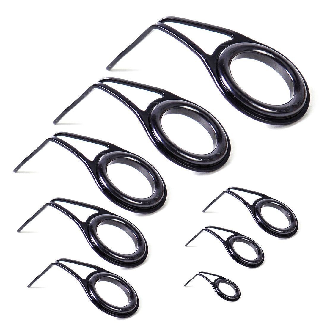 16pcs 8 Size Fishing Rod Guide Tip Line Ring Stainless Steel Pole Repair Kit Li