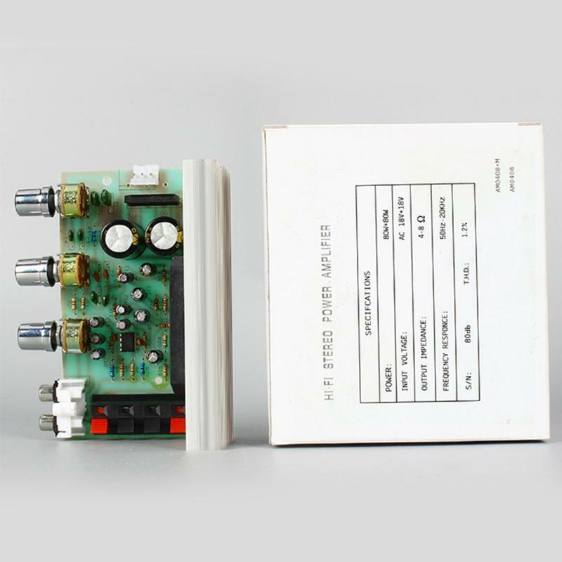 DX-0408 50Wx2 Dual Channel Audio Amplifier Board AC Dual 15V-18V DIY Amplifier