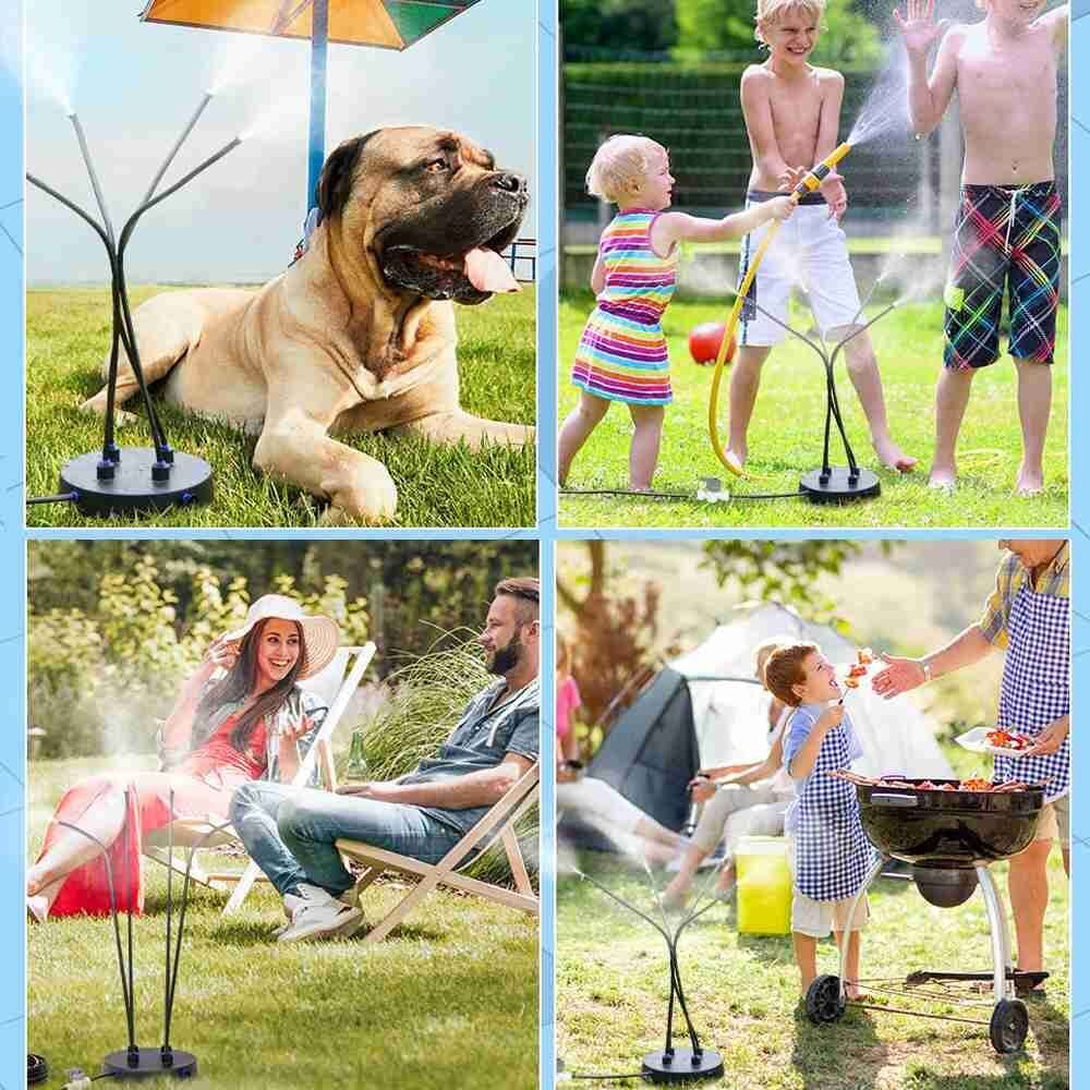 Stand Misting Cooling System Vertical Sprayer Brass Nozzles Watering Drip Kit