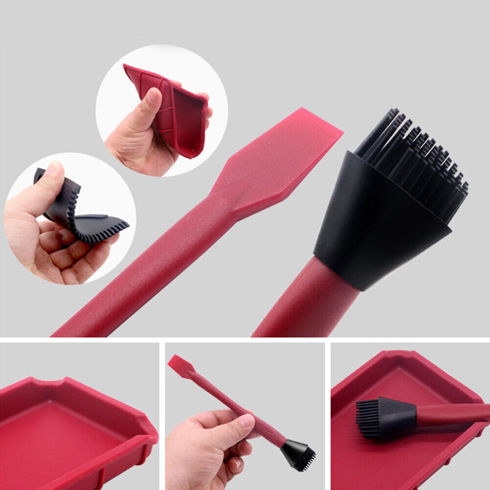 4pcs Woodworking Glue Tool Kit Brush Flat Scraper Glue Tray Wood Gluing Set