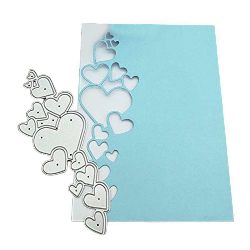Love Heart Shape Cutting Die Carbon Steel Cuts Scrapbooking Embossing Hollow DIY