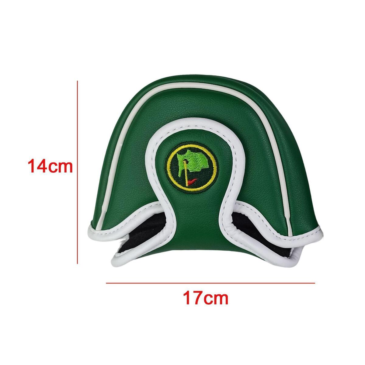 Golf Mallet Putter Head Cover Magnetic Closure Durable Waterproof PU Leather