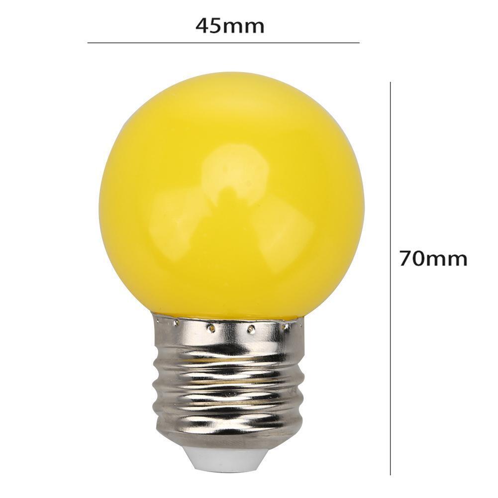 Colorful Globe Light Bulb E27 3W SMD2835 LED Lamp Bar Home Decor (Yellow)