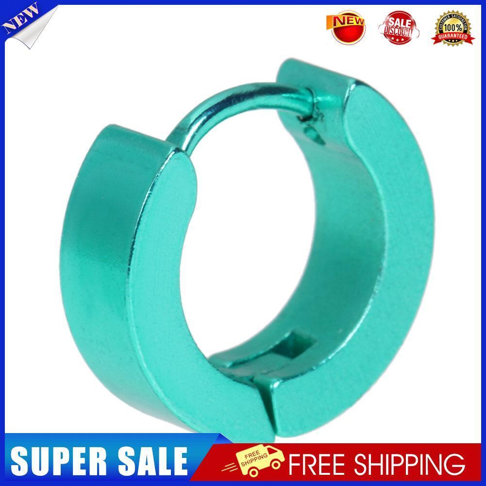 Fashion Ear Cuff for Men Smooth Punk Clip Earrings Men Ear Clips(Green)